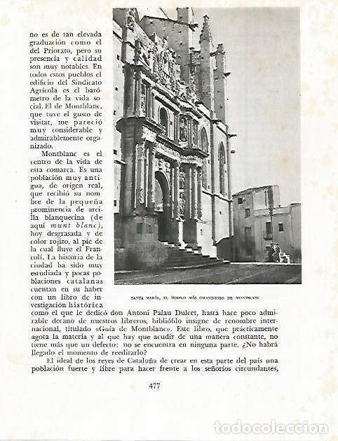Otros art&iacute;culos de coleccionismo en papel: LAMINA 10634: Santa Maria de Montblanc - Josep Pla