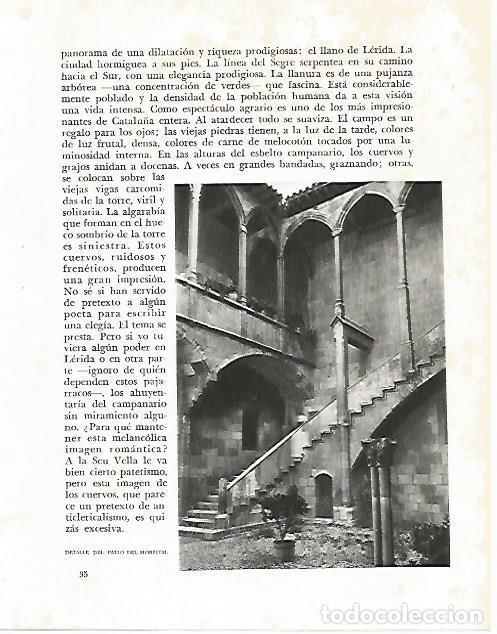 Otros art&iacute;culos de coleccionismo en papel: LAMINA 10595: Patio del Hospital de Lleida - Josep Pla