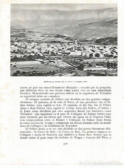 Otros art&iacute;culos de coleccionismo en papel: LAMINA 10605: Vista de Tremp - Josep Pla