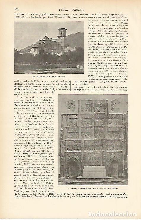 Otros art&iacute;culos de coleccionismo en papel: LAMINA ESPASA 2364: Monasterio de El Paular Madrid - Varios Autores