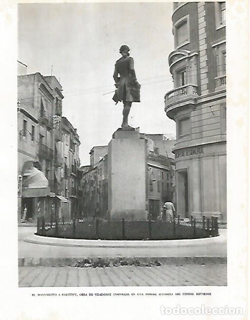 Otros art&iacute;culos de coleccionismo en papel: LAMINA 10666: Monumento a Fortuny en Reus - Josep Pla