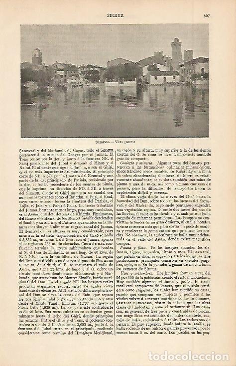 Otros art&iacute;culos de coleccionismo en papel: LAMINA ESPASA 2633: Vista general de Sirmione Italia - Varios Autores