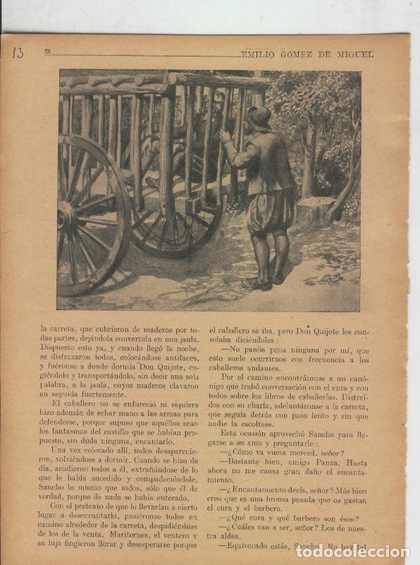 Otros art&iacute;culos de coleccionismo en papel: Las famosas aventuras de Don Quijote lamina 13 - Varios