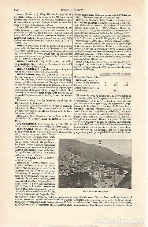 Otros art&iacute;culos de coleccionismo en papel: LAMINA ESPASA 16916: Valle del Roncal Navarra - Varios