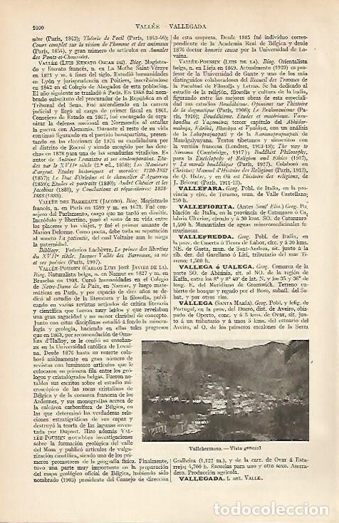 Altri oggetti di carta: LAMINA ESPASA 4816: Vista general de Vallehermoso Tenerife - Varios Autores