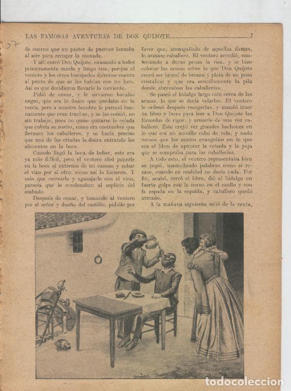 Otros art&iacute;culos de coleccionismo en papel: Las famosas aventuras de Don Quijote lamina 37 - Varios