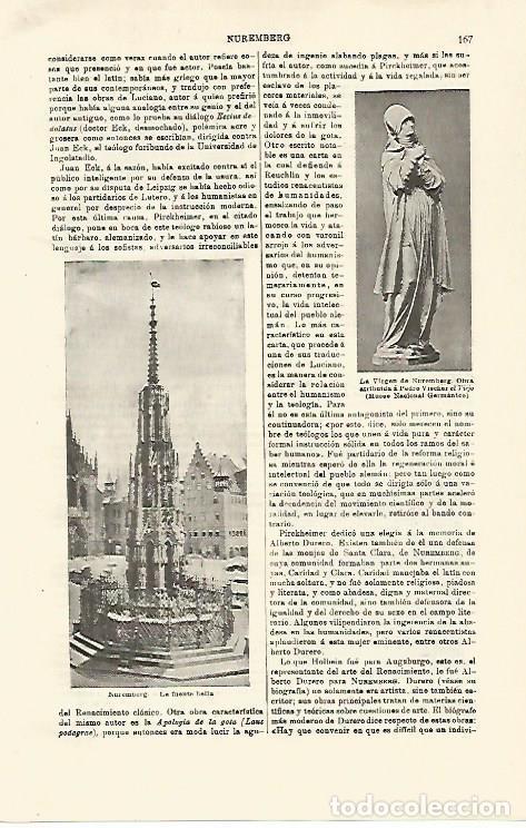Otros art&iacute;culos de coleccionismo en papel: LAMINA ESPASA 21216: La Fuente Bella de Nuremberg - Varios
