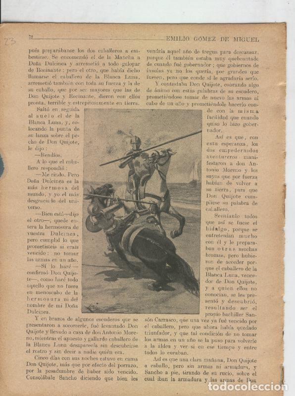 Otros art&iacute;culos de coleccionismo en papel: Las famosas aventuras de Don Quijote lamina 23 - Varios
