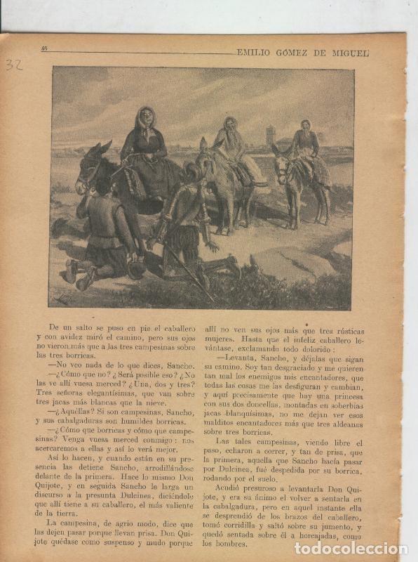 Otros art&iacute;culos de coleccionismo en papel: Las famosas aventuras de Don Quijote lamina 32 - Varios