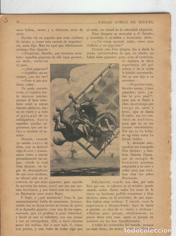 Otros art&iacute;culos de coleccionismo en papel: Las famosas aventuras de Don Quijote lamina 03 - Varios