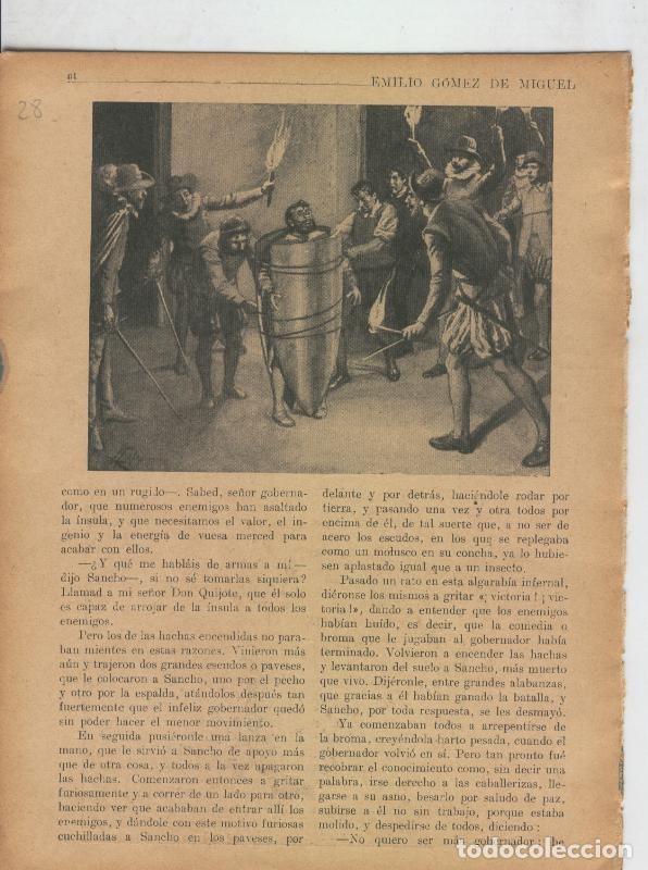 Otros art&iacute;culos de coleccionismo en papel: Las famosas aventuras de Don Quijote lamina 28 - Varios