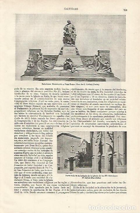 Otros art&iacute;culos de coleccionismo en papel: LAMINA ESPASA 18177: Iglesia de los padres Salesianos de Sarria Barcelona - Varios