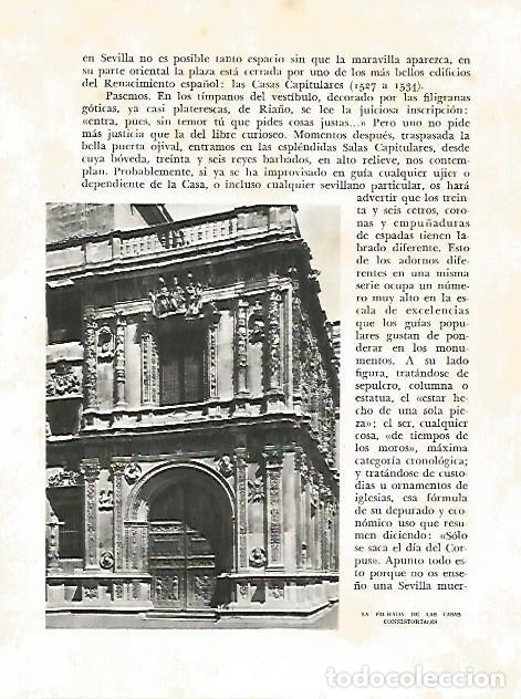 Otros art&iacute;culos de coleccionismo en papel: LAMINA 10703: Casas Consistoriales de Sevilla - Jose Maria Peman. Fotografias de Ramon Dimas