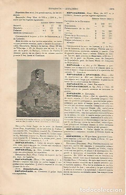 Otros art&iacute;culos de coleccionismo en papel: LAMINA ESPASA 18999: Espada&ntilde;a de Sant Lloren&ccedil; de Munt Barcelona - Varios