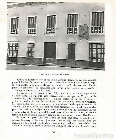 Otros art&iacute;culos de coleccionismo en papel: LAMINA 10809: Casa de los Quintero en Utrera - Jose Maria Peman. Fotografias de Ramon Dimas