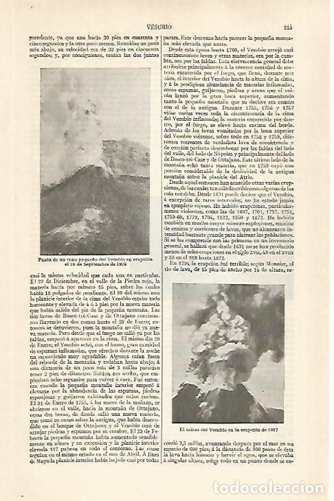 Otros art&iacute;culos de coleccionismo en papel: LAMINA ESPASA 28870: El Vesubio en erupcion el 15 de septiembre de 1925 - Varios