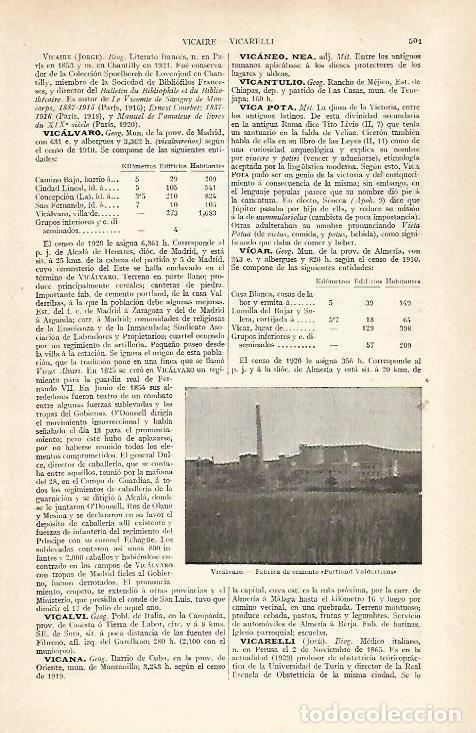 Otros art&iacute;culos de coleccionismo en papel: LAMINA ESPASA 28895: Fabrica de cemento Portland Valderribas en Vicalvaro Madrid - Varios