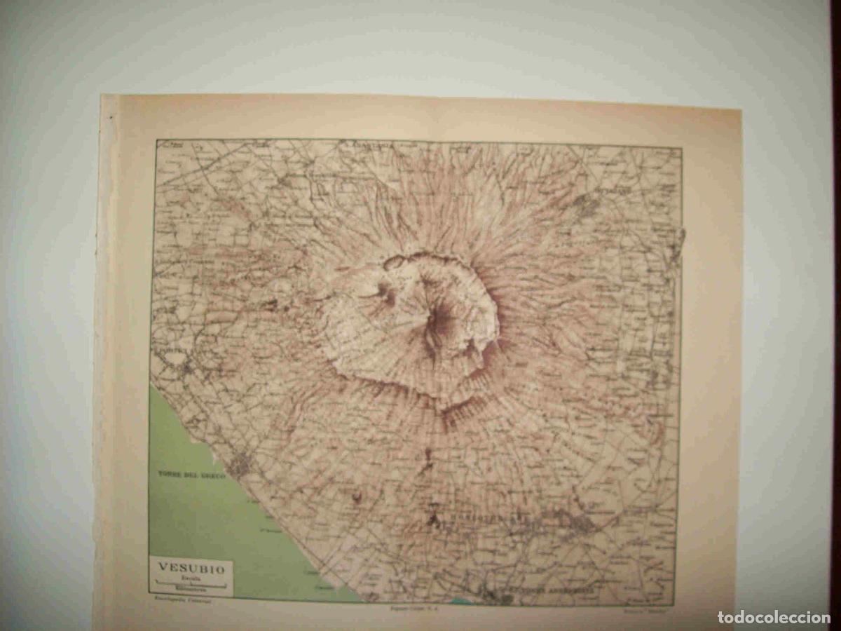 Otros art&iacute;culos de coleccionismo en papel: LAMINA ESPASA 28867: Mapa del Vesubio - Varios