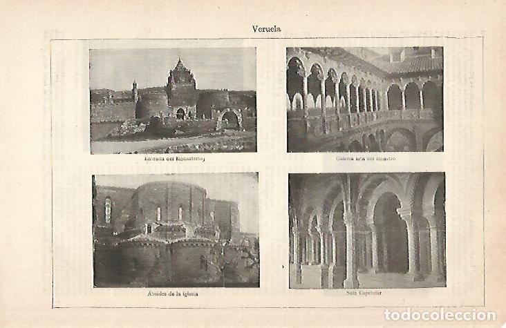 Otros art&iacute;culos de coleccionismo en papel: LAMINA ESPASA 28854: Vistas del Monasterio de Veruela Zaragoza - Varios