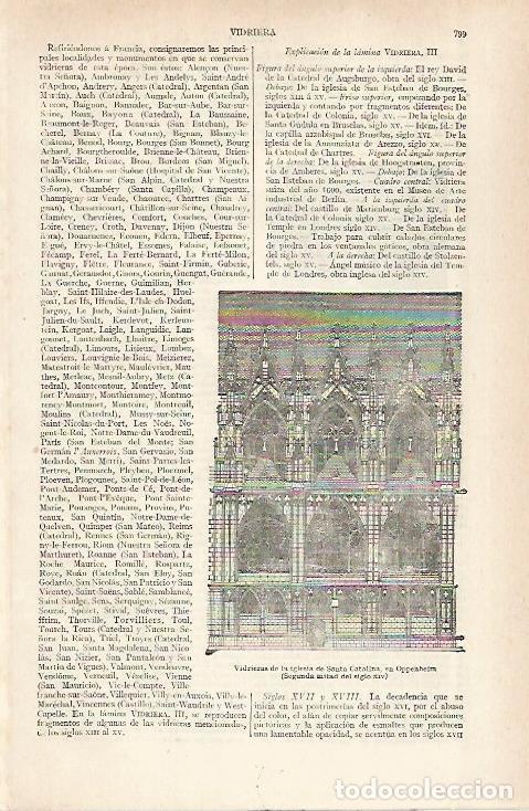Otros art&iacute;culos de coleccionismo en papel: LAMINA ESPASA 28941: Vidrieras de la iglesia de Santa Catalina en Oppenheim - Varios