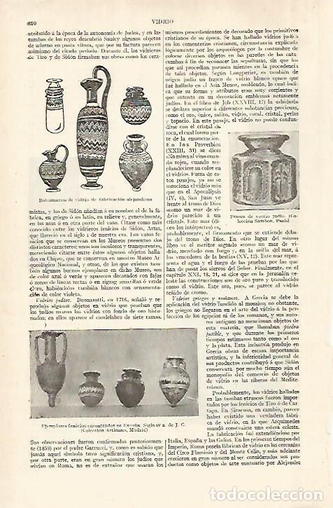 Otros art&iacute;culos de coleccionismo en papel: LAMINA ESPASA 28946: Balsamarios de vidrio - Varios