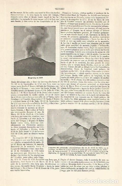 Otros art&iacute;culos de coleccionismo en papel: LAMINA ESPASA 28869: Erupcion del Vesubio en 1922 y 1925 - Varios