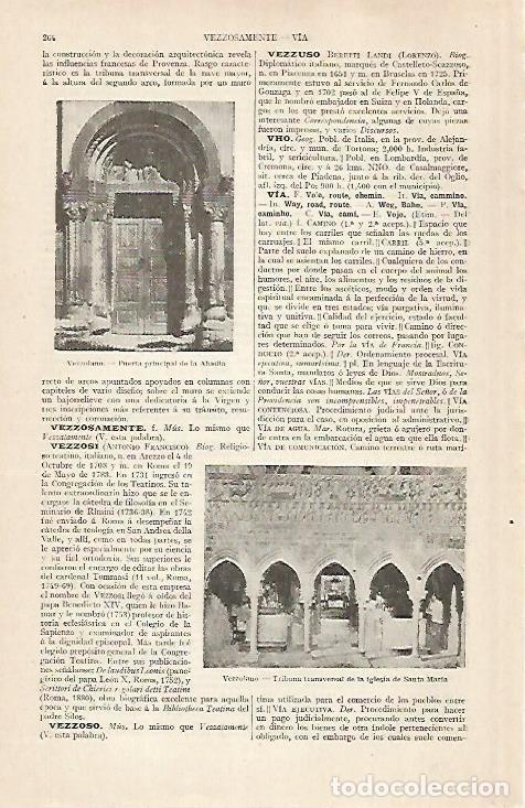 Otros art&iacute;culos de coleccionismo en papel: LAMINA ESPASA 28879: Abadia de Vezzolano Italia - Varios