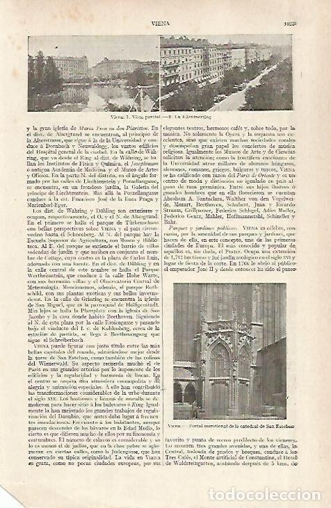 Otros art&iacute;culos de coleccionismo en papel: LAMINA ESPASA 28968: La Kantnerring de Viena - Varios
