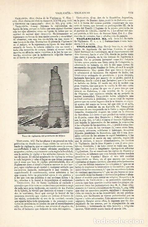 Otros art&iacute;culos de coleccionismo en papel: LAMINA ESPASA 28988: Torre de vigilancia del acueducto de Mexico - Varios
