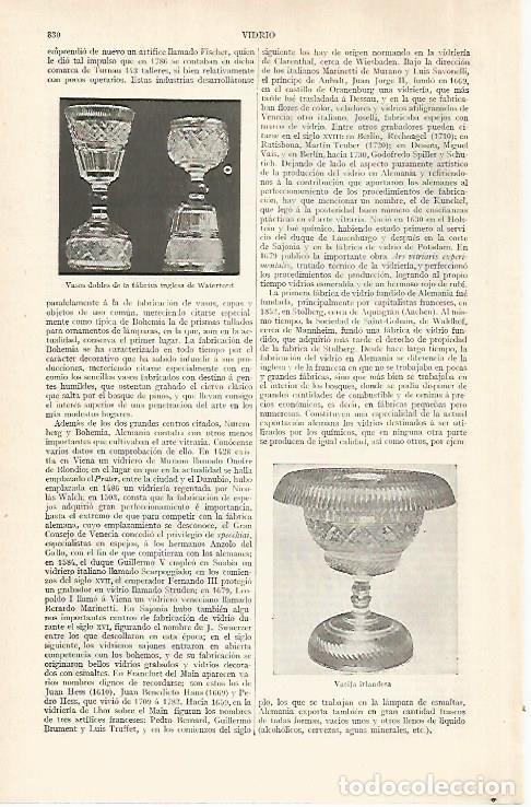 Otros art&iacute;culos de coleccionismo en papel: LAMINA ESPASA 28955: Vasos inglesses de la fabrica Waterford - Varios