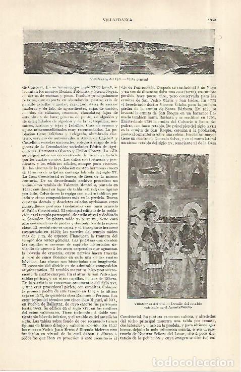 Otros art&iacute;culos de coleccionismo en papel: LAMINA ESPASA 29059: Vilafranca del Cid Castellon - Varios