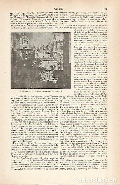 Otros art&iacute;culos de coleccionismo en papel: LAMINA ESPASA 28980: El Viernes Santo en Sevilla por J. Groppi - Varios