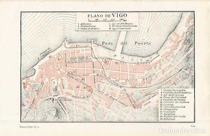 Otros art&iacute;culos de coleccionismo en papel: LAMINA ESPASA 28995: Plano de Vigo - Varios