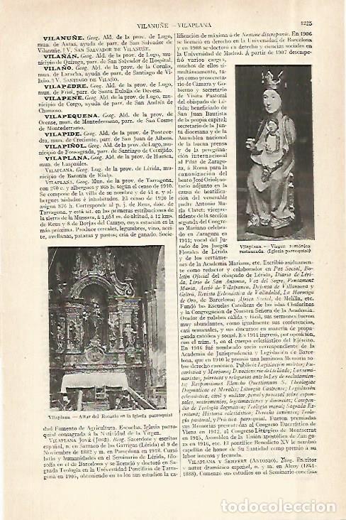 Otros art&iacute;culos de coleccionismo en papel: LAMINA ESPASA 29021: Virgen romanica de Vilaplana (Tarragona) - Varios