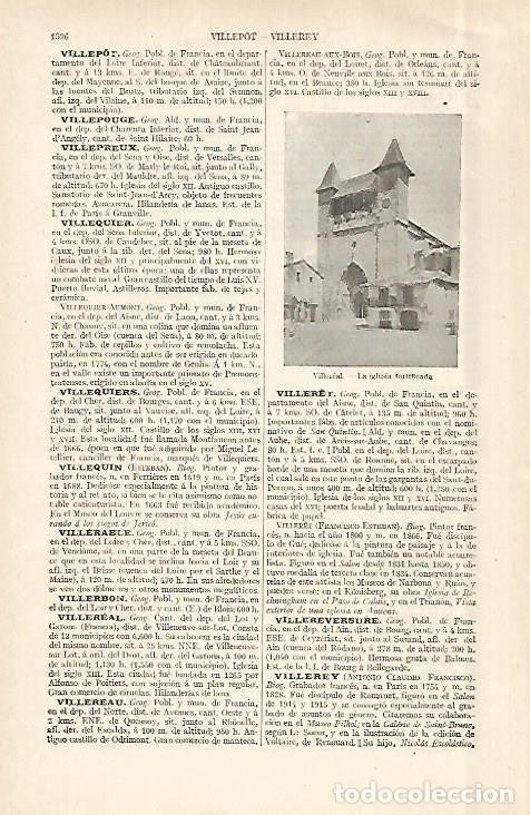 Otros art&iacute;culos de coleccionismo en papel: LAMINA ESPASA 29132: Iglesia de Villereal Francia - Varios