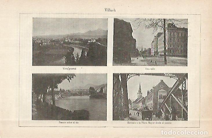 Otros art&iacute;culos de coleccionismo en papel: LAMINA ESPASA 29053: Vistas de Villach Austria - Varios