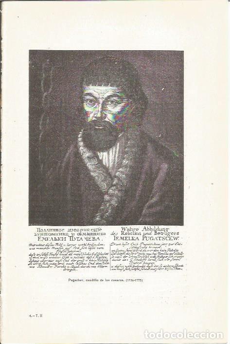 Sammelleidenschaft Andere Papierartikel: LAMINA 23765: Pugachev, caudillo de los cosacos - Jaime Vicens Vives