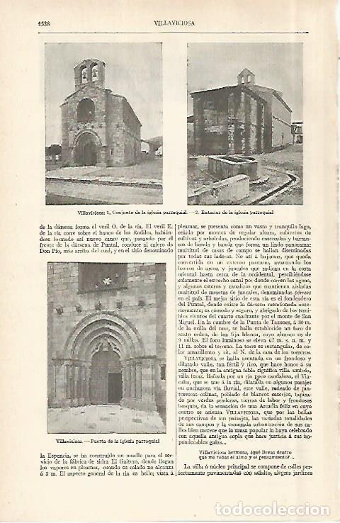 Otros art&iacute;culos de coleccionismo en papel: LAMINA ESPASA 29113: Iglesia de Villaviciosa Asturias - Varios