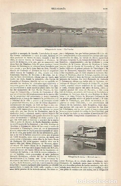Otros art&iacute;culos de coleccionismo en papel: LAMINA ESPASA 29068: La Concha en Villagarcia de Arosa Pontevedra - Varios