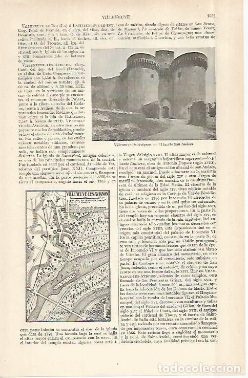 Otros art&iacute;culos de coleccionismo en papel: LAMINA ESPASA 29129: Fuerte de San Andres en Villeneuve -les-Avignon Francia - Varios