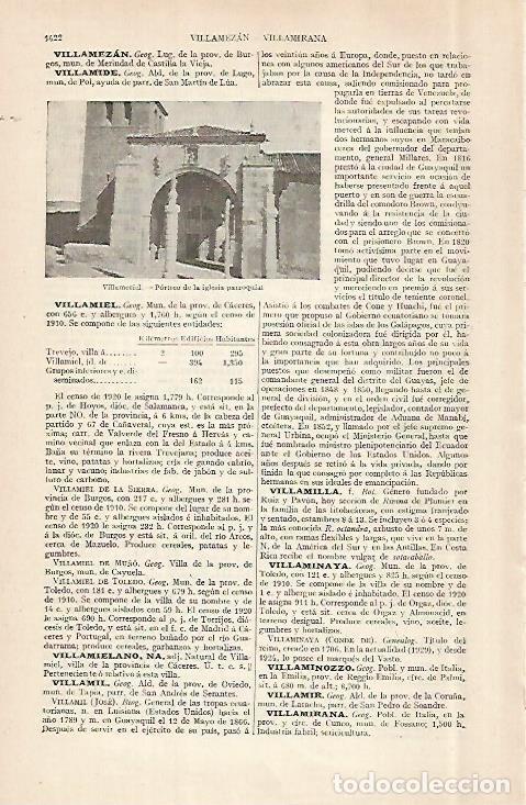 Otros art&iacute;culos de coleccionismo en papel: LAMINA ESPASA 29084: Iglesia de Villameriel Palencia - Varios