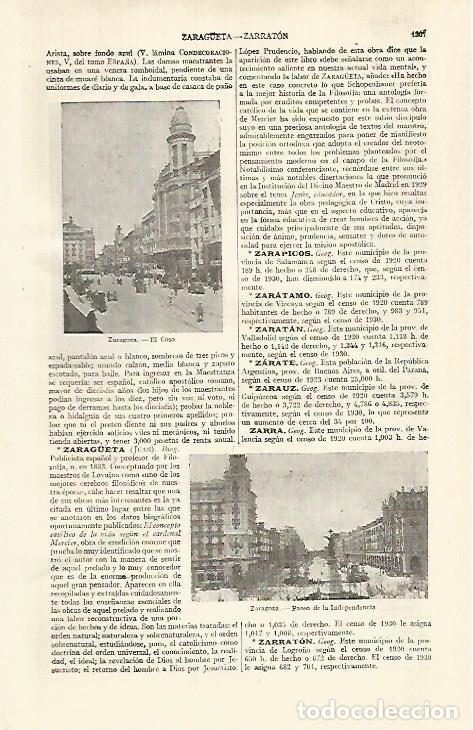 Otros art&iacute;culos de coleccionismo en papel: LAMINA ESPASA 29182: El Coso de Zaragoza - Varios