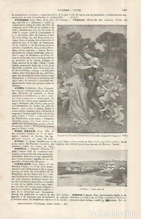 Otros art&iacute;culos de coleccionismo en papel: LAMINA ESPASA 29150: La primavera del amor por Francisco Vinea - Varios