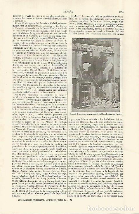 Otros art&iacute;culos de coleccionismo en papel: LAMINA ESPASA 29155: Casa de los comunistas de Sevilla despues del bombardeo de 1932 - Varios