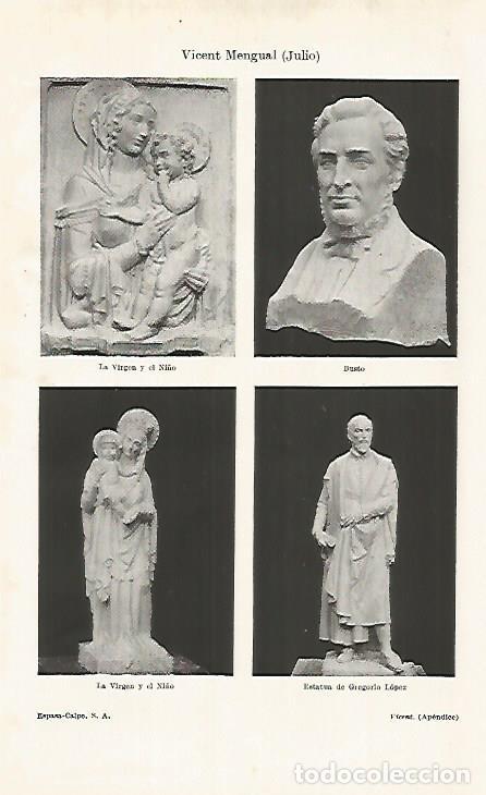 Otros art&iacute;culos de coleccionismo en papel: LAMINA ESPASA 29192: Esculturas de Julio Vicent Mengual - Varios