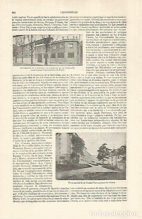 Otros art&iacute;culos de coleccionismo en papel: LAMINA ESPASA 29204: Residencia de Estudiantes en Dijon Francia - Varios