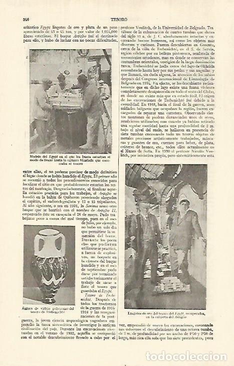 Otros art&iacute;culos de coleccionismo en papel: LAMINA ESPASA 29230: Modelo del Egypt mirado por buzos - Varios