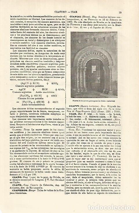 Otros art&iacute;culos de coleccionismo en papel: LAMINA ESPASA 29253: Puerta de la iglesia de Cia&ntilde;o Asturias - Varios