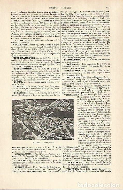 Otros art&iacute;culos de coleccionismo en papel: LAMINA ESPASA 29227: Vista de Tidaholm Suecia - Varios