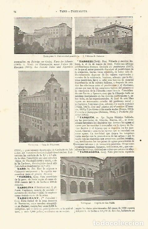 Otros art&iacute;culos de coleccionismo en papel: LAMINA ESPASA 29239: Universidad y Fabrica de Tabacos de Tarragona - Varios
